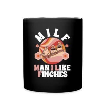 Zebra Finches Bird Zebra Finch - Full Colour Mug - black - Front
