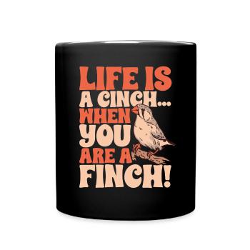 Pinsons zèbres Oiseau Pinson zèbre - Mug uni - noir - Devant