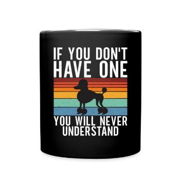 Cadeaux Caniche - Mug uni - noir - Devant