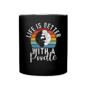 Cadeaux Caniche - Mug uni - noir - Devant