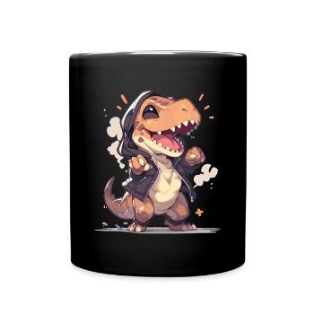 Dino Baby T- Rex Baby Trex Dinos Dinosaur - Full Colour Mug - black - Front
