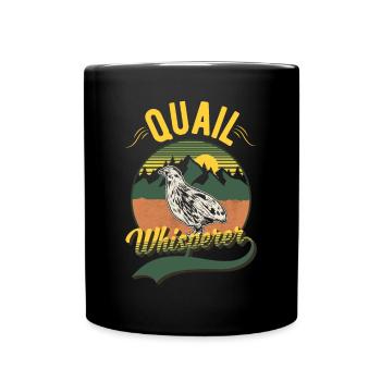Wachtel Flüsterer Wachtelzüchter Geschenk - Tasse einfarbig - Schwarz - Vorne