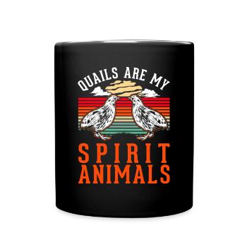 Quail Gift Quail Breeding Quail Breeder - Full Colour Mug - black - Front