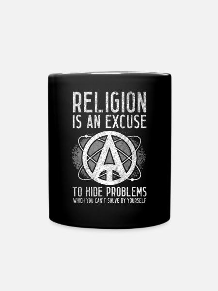 Atheist Atheismus - Tasse einfarbig - Schwarz