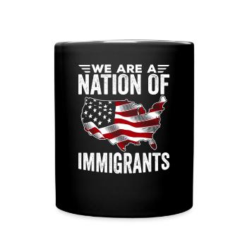 Immigrant Nation Amoureux de l’immigration - Mug uni - noir - Devant