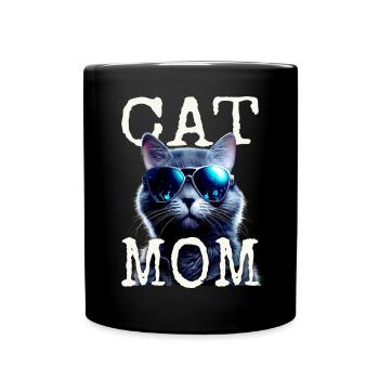 Chat Maman Chats Maman Chat Mère Fête des mères Chat - Mug uni - noir - Devant