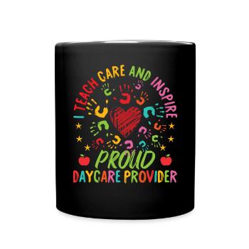 Proud Daycare Provider - Full Colour Mug - black - Front