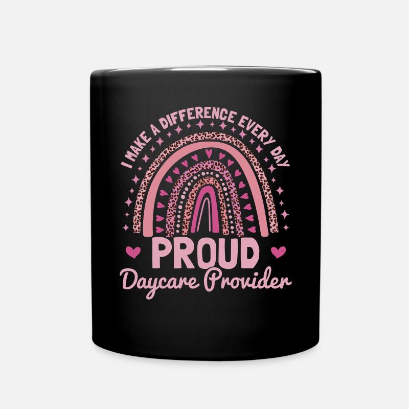 Stolze Kita-Erzieherin - Tasse einfarbig - Schwarz