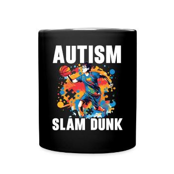 Autisme Basketball Autism Warrior Basketteur - Mug uni - noir - Devant