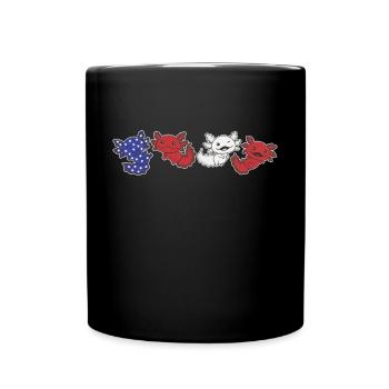 Axolotl für den vierten Juli USA Flagge Axolotls - Tasse einfarbig - Schwarz - Vorne