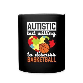 Autisme Basketball Autism Warrior Basketteur - Mug uni - noir - Devant