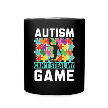 Autisme Basketball Autism Warrior Basketteur - Mug uni - noir - Devant