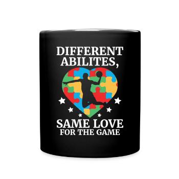 Autisme Basketball Autism Warrior Basketteur - Mug uni - noir - Devant