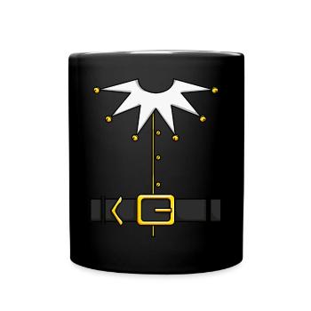 Weihnachten Elf Kost�m passende Familie Weihnachte - Tasse einfarbig - Schwarz - Vorne