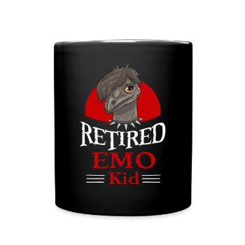 Emo Boy Emo Girl Emu Bird Emocore Punk Aesthetics - Full Colour Mug - black - Front