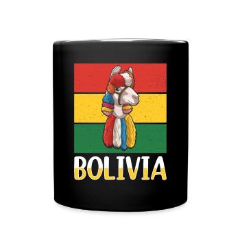 Bolivia flag, Bolivian flag - Full Colour Mug - black - Front