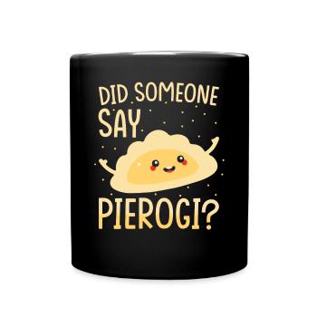 Pierogi dumplings kawaii pierogi - Full Colour Mug - black - Front