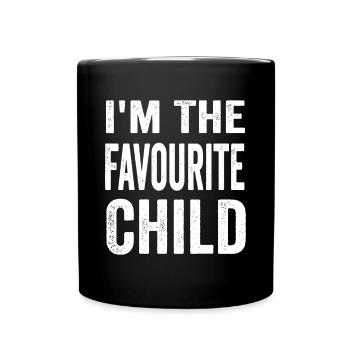 Funny I'm The Favourite Child Gift for Siblings - Full Colour Mug - black - Front