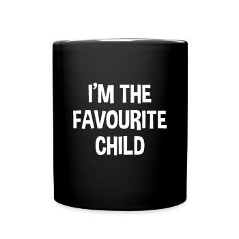 Funny I'm The Favourite Child Children Siblings - Full Colour Mug - black - Front