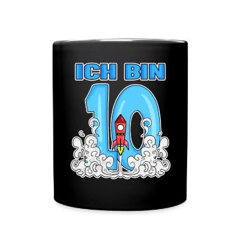 10 Jahre Geburtstag Junge Geschenk - Tasse einfarbig - Schwarz - Vorne