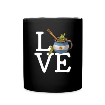 Yerba Mate argentina - Tasse einfarbig - Schwarz - Vorne