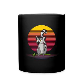 Lemur Retro Vapor - Full Colour Mug - black - Front