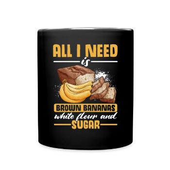 Drôle de vêtements de cuisson au pain aux bananes - Mug uni - noir - Devant