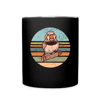 Zebrafinken Vogel Zebrafink - Tasse einfarbig - Schwarz - Vorne