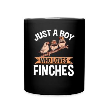 Zebra Finches Bird Zebra Finch - Full Colour Mug - black - Front