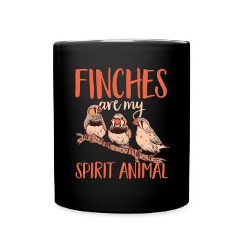 Zebrafinken Vogel Zebrafink - Tasse einfarbig - Schwarz - Vorne