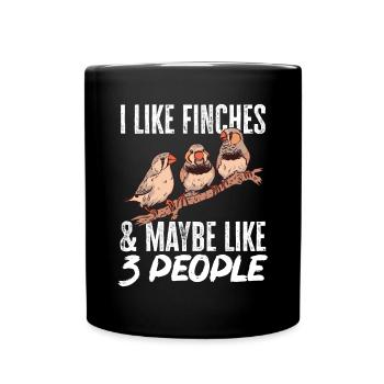 Pinsons zèbres Oiseau Pinson zèbre - Mug uni - noir - Devant