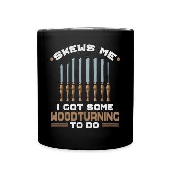 Turning Wood Lathe Lathe - Full Colour Mug - black - Front