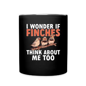 Zebra Finches Bird Zebra Finch - Full Colour Mug - black - Front