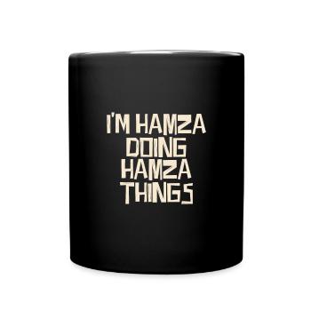 Je suis Hamza et je fais des choses Hamza - Mug uni - noir - Devant