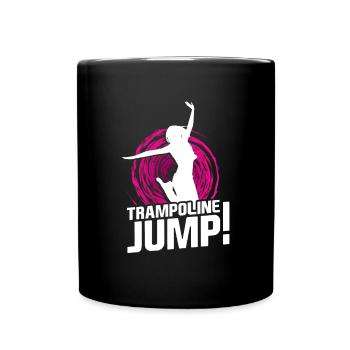 Trampoline Jump - Tasse einfarbig - Schwarz - Vorne