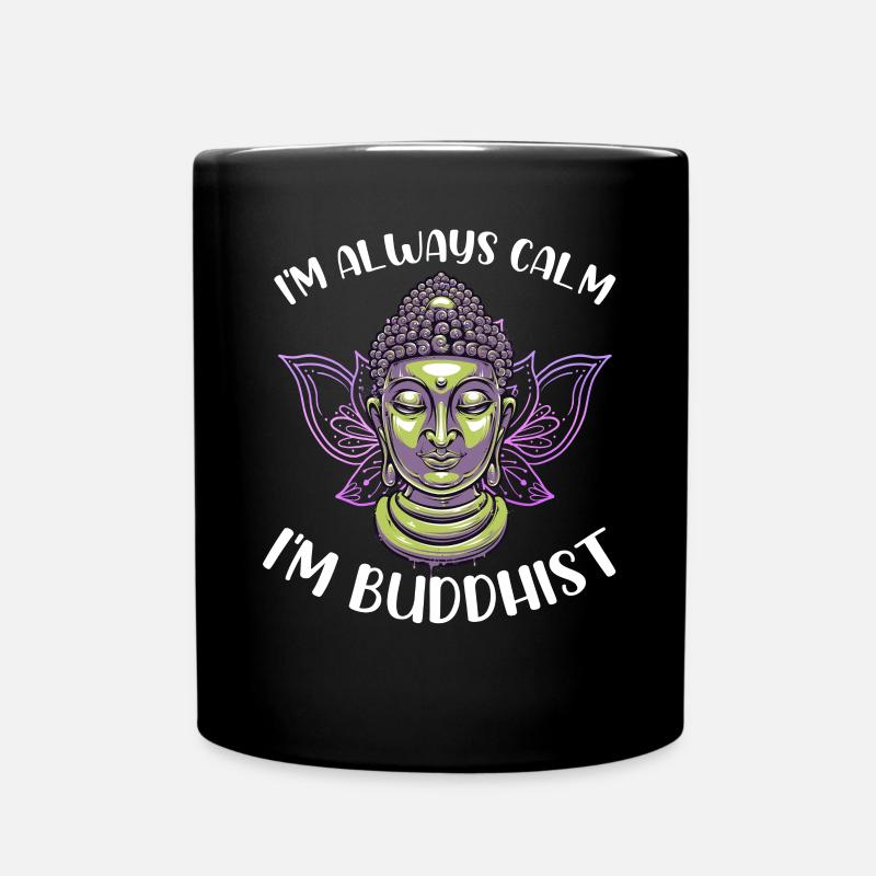 Buddhismus Buddha - Tasse einfarbig - Schwarz