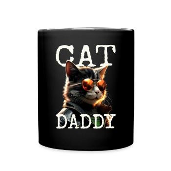Cat Daddy Cats Father Cat Dad Dad Father's Day Cat - Full Colour Mug - black - Front