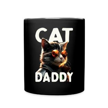 Cat Daddy Cats Father Cat Dad Dad Father's Day Cat - Full Colour Mug - black - Front
