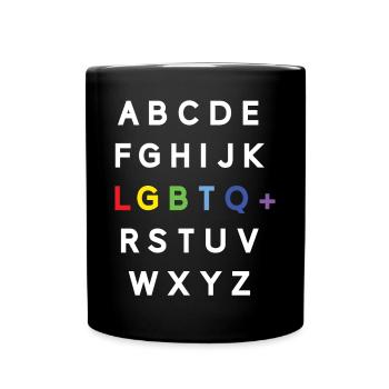Pride Month LGBTQ - LGBTQ Alphabet - Full Colour Mug - black - Front
