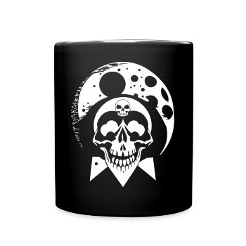 Horror Skull Skull Art Skull Gothic Heavy Metal - Full Colour Mug - black - Front