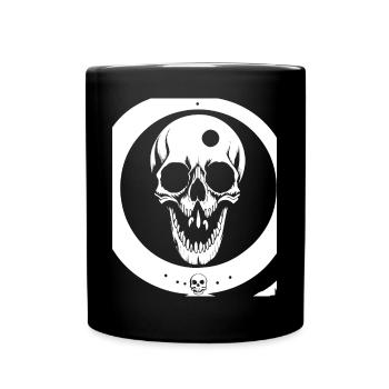 Horror Schädel Schädel Kunst Schädel Gothic Heavy Metal - Tasse einfarbig - Schwarz - Vorne