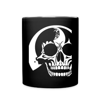 Horreur Crâne Crâne Art Crâne Gothique Heavy Metal - Mug uni - noir - Devant