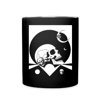 Horreur Crâne Crâne Art Crâne Gothique Heavy Metal - Mug uni - noir - Devant