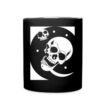Horror Skull Skull Art Skull Gothic Heavy Metal - Full Colour Mug - black - Front