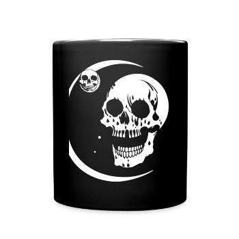 Horror Skull Skull Art Skull Gothic Heavy Metal - Full Colour Mug - black - Front