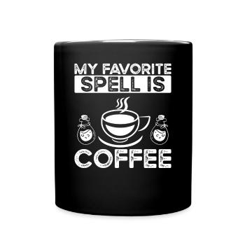 Mein Lieblingszauber Ist Kaffee - Tasse einfarbig - Schwarz - Vorne