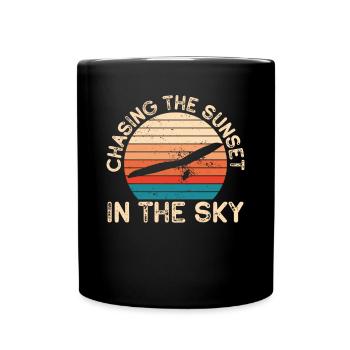 Auf Der Jagd Nach Dem Sonnenuntergang Am - Tasse einfarbig - Schwarz - Vorne