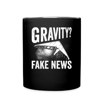 La gravité est une fausse nouvelle - Mug uni - noir - Devant