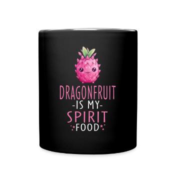 Dragon Fruit Kawaii - Full Colour Mug - black - Front