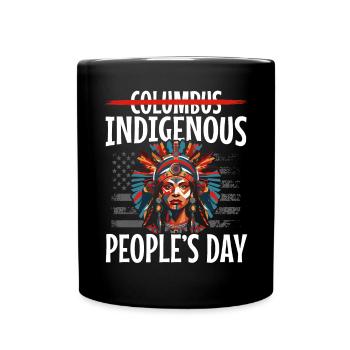Tag der indigenen Ureinwohner Amerikas - Tasse einfarbig - Schwarz - Vorne